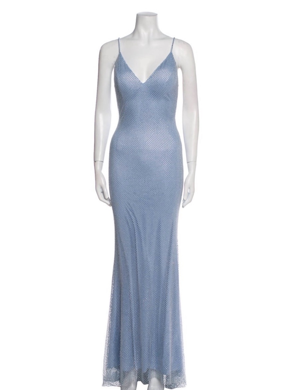 Jovani Light Blue Sequined Cocktail Dress